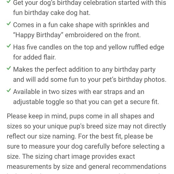 NWT Frisco Happy Birthday Cake Pet Hat - Picture 7 of 7